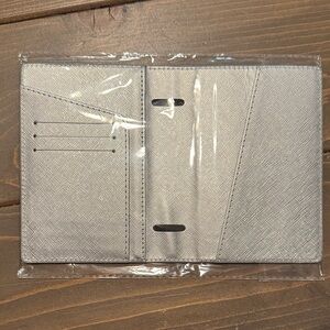 Silver Textured Wallet book inspired